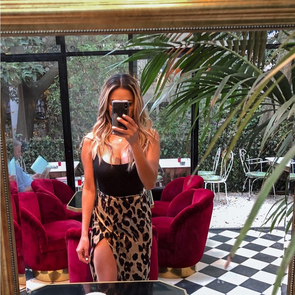 VRG GRL, Wrap Skirt, Midi Skirt, Cheetah Print - Picture 2 of 5